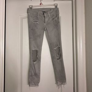 Distressed jeans